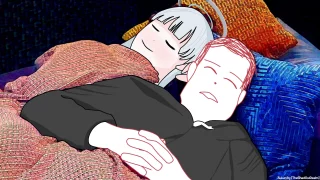 Noa and Sensei in the bed