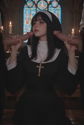 Sacred slut double penetrated in the chapel (audio)