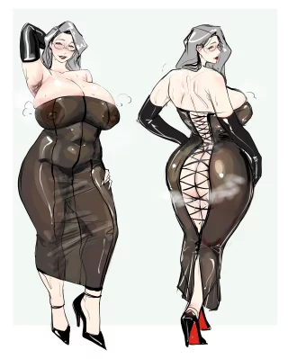 [lulu95402099] GILF x PVC dress