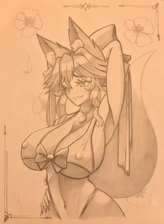 (OC) Tamamo in her CCC swimsuit