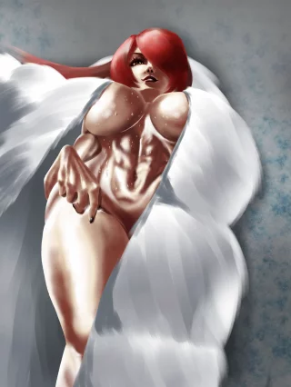 Tried praticing painting with a spicy Mitsuru [OC]
