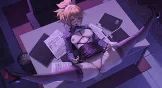 Alexandra on desk [Last Origin]