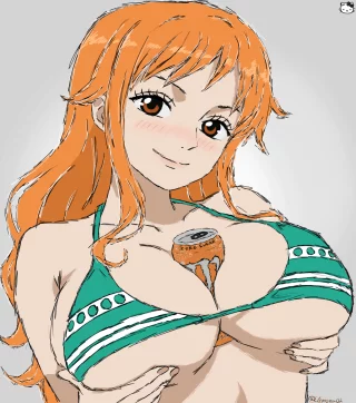 Nami with a Monster (elemona02)
