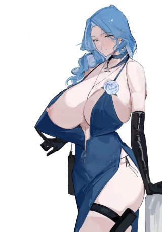 Helen showing a nipple (Anna)
