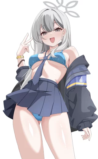 Swimsuit and skirt