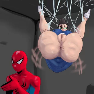 Eleanor Butterbean and spiderman (art by diablo3times) [marvel]