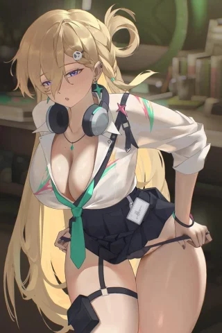 Lynae taking off her panties (ANG_LAZYPAINT) [Wuthering Waves]