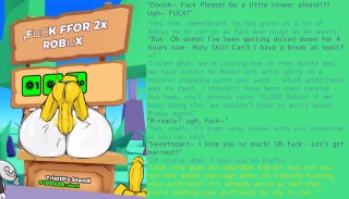 Pls donate but better [Roblox] [Wholesome Prostitution] [Encouragement] [A bit of Humour] [Consensual Cucking] [Artist: OrangeHoodedMan]