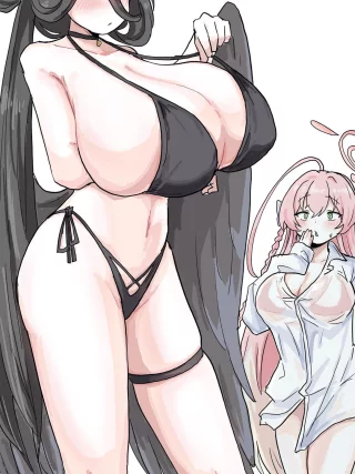 Hasumi Struggling to prop them up [Blue Archive] (立風ミヤコ)