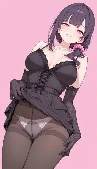 Black Nightwear, Gloves, & Tights
