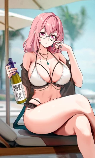 Tsukishiro Yanagi at the beach (Reine) [Zenless Zone Zero]