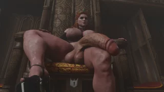 Anna Henrietta on Her Throne (LBreastish) [The Witcher]