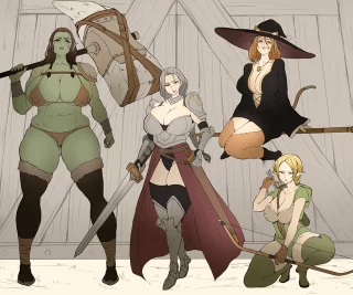 A group of Milf adventurers is ready