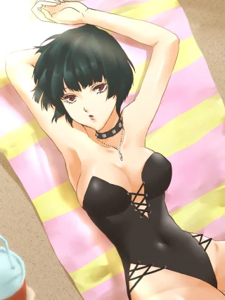 Takemi at the beach by MAXrise_S