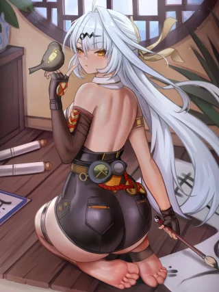 Are you just going to keep staring at my feet, or are you going to do something about them? (Yi Xuan - Zenless Zone Zero)