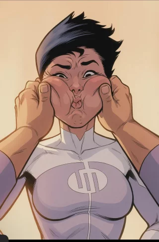Anissa getting her cheeks played with