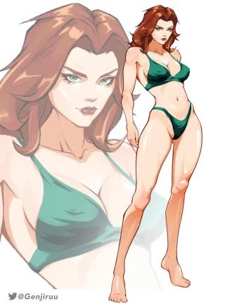 Spreading Phoenix propaganda with a swimsuit Jean [genjiruu]