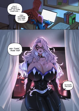 Black Cat & Spider-Man (Ryuukusnpaiart)[marvel]