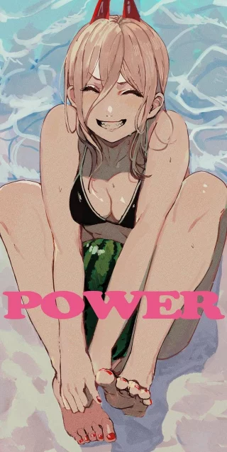 Power being adorable at the beach [Chainsaw Man]