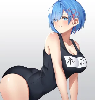 School swimsuit Rem [Re:Zero] (ユウヤ)