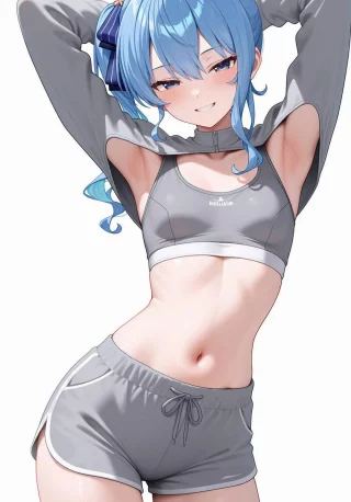 suisei hoshimachi showing some midriff vibes [Hololive]