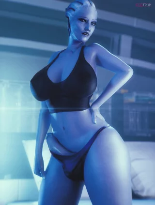 Liara packing some heat (Fugtrup) [Mass Effect]