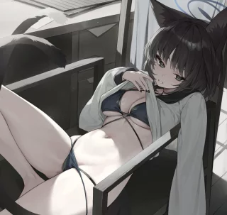 Kikyou lying (Mokew_) [Blue Archive]
