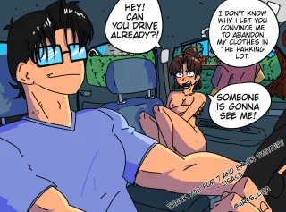 Jake and Flora Naked Drive (oc) (arts_liza)