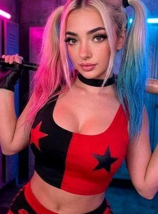 my own version of harley quinn cosplay (lily)
