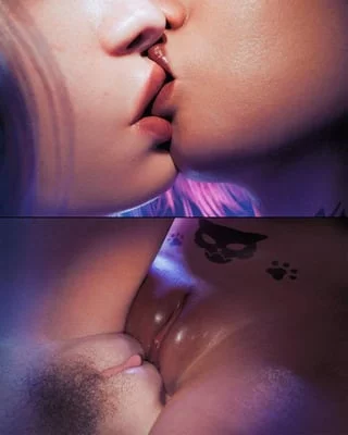 V and Judy upper and lower kisses - (By _nv3d)