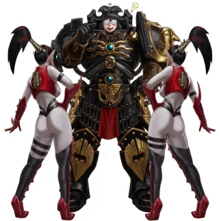 Shadow Keeper custodes sure have to confront straight creatures (artist: alejofnm)