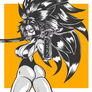 Baiken spineless pose [Guilty gear] (Bananaiken)