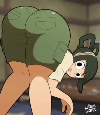 Tsuyu Asui booty shake (Bluer Daruu) [My Hero Academia]