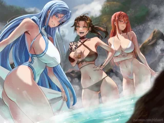 Swimsuit Esdeath, Revy & Makima (RIRIVART) [Akame ga Kill x Black Lagoon x Chainsaw Man]