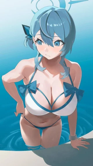 Ako looks at something [blue archive] (ao tsukushi)