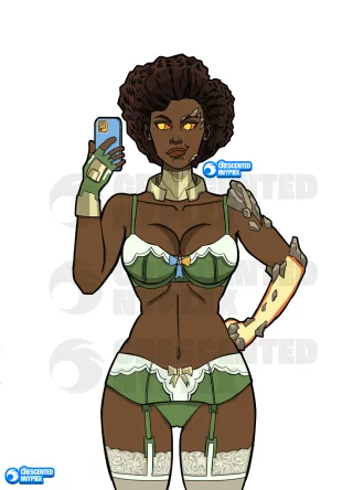 I drew Ella Mental in lingerie