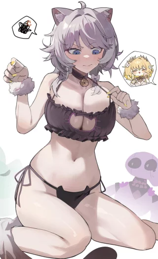 Aglaea helping Cipher feel pretty (curryman) [Honkai: Star Rail]