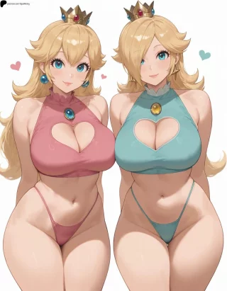 Peach and Rosalina (opal nemy)