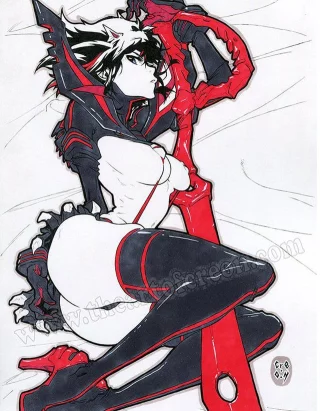 (Ryuko) having to adjust to wearing such a slutty outfit is the hottest part of kill la kill😋