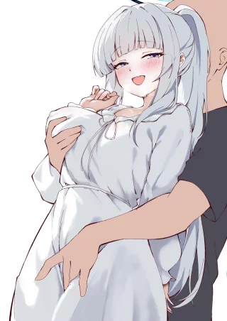 Grabbing and fingering Noa through her pajamas (awnw)