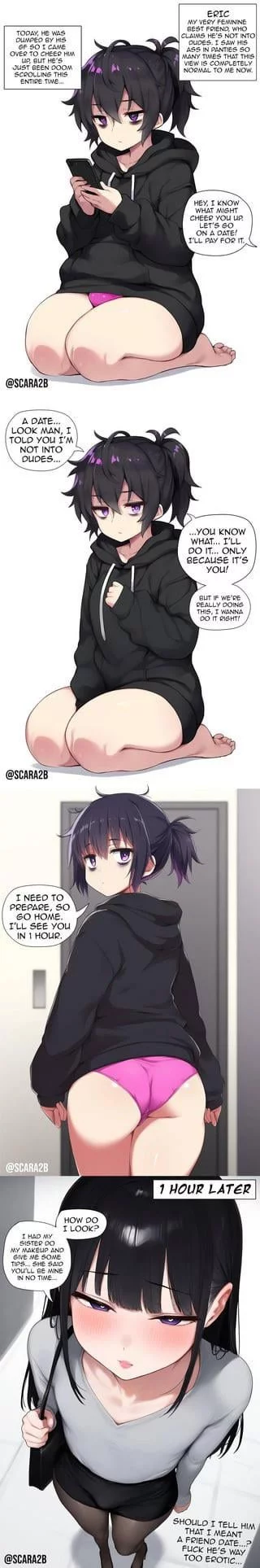 [M4fb] “What will you do when your best friend asks you to dress as a girl and cover for him as his girlfriend for the entire winter break?” (Literate only/Plot in the comments.)