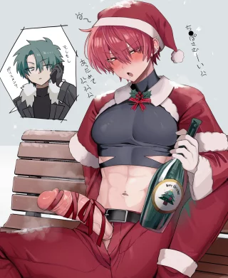 Christmas cock (artist unknown)