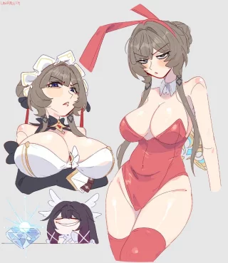Columbina, Sandrone (infamcantaloupe) [Genshin Impact]