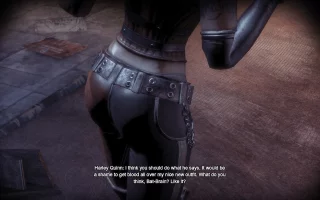 I love how in [ Batman: Arkham City] they hinted at Harley Quinn's thong poking out slightly, absolute peak 2011 gaming details RIGHT HERE
