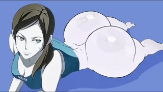 Wii Fit Trainer twerking that Fat Sweaty Ass