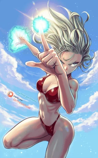 Tatsumaki in a red bikini [One Punch Man]