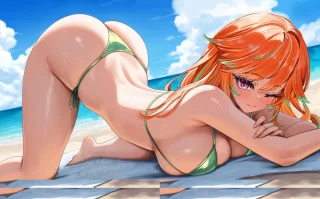 Kiara showing the ocean what she's got (Mafuka) [Hololive]