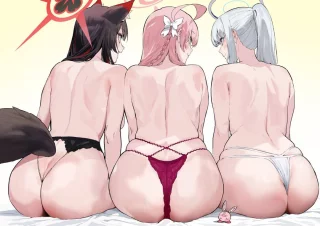 Three girls at the beach