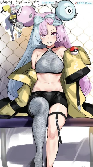 Iono Sitting with a Grin [Pokemon]