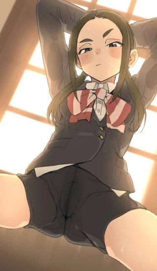 Brunette Schoolgirl Providing a Nice View of Her Spats [Original]